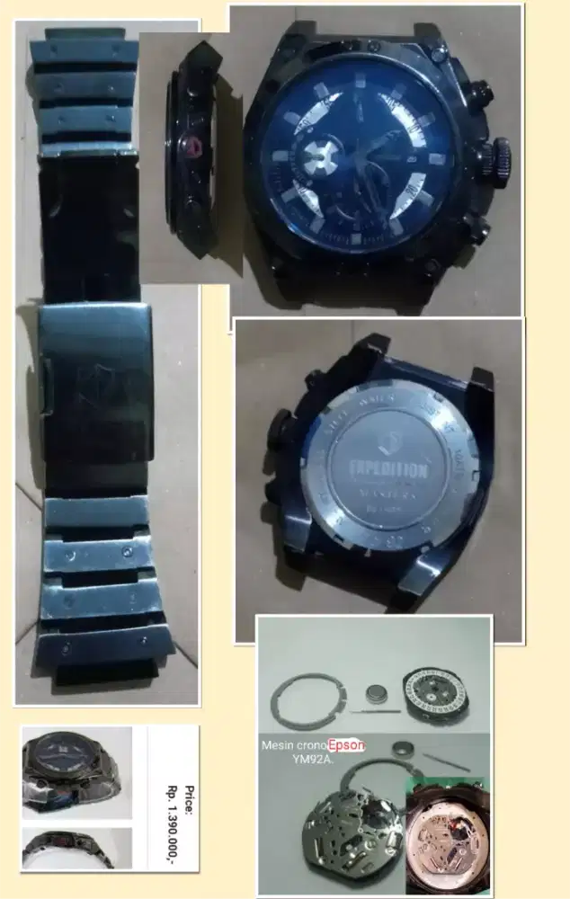 Jual aza niih dua pic jam tangan futuristik analog crono
