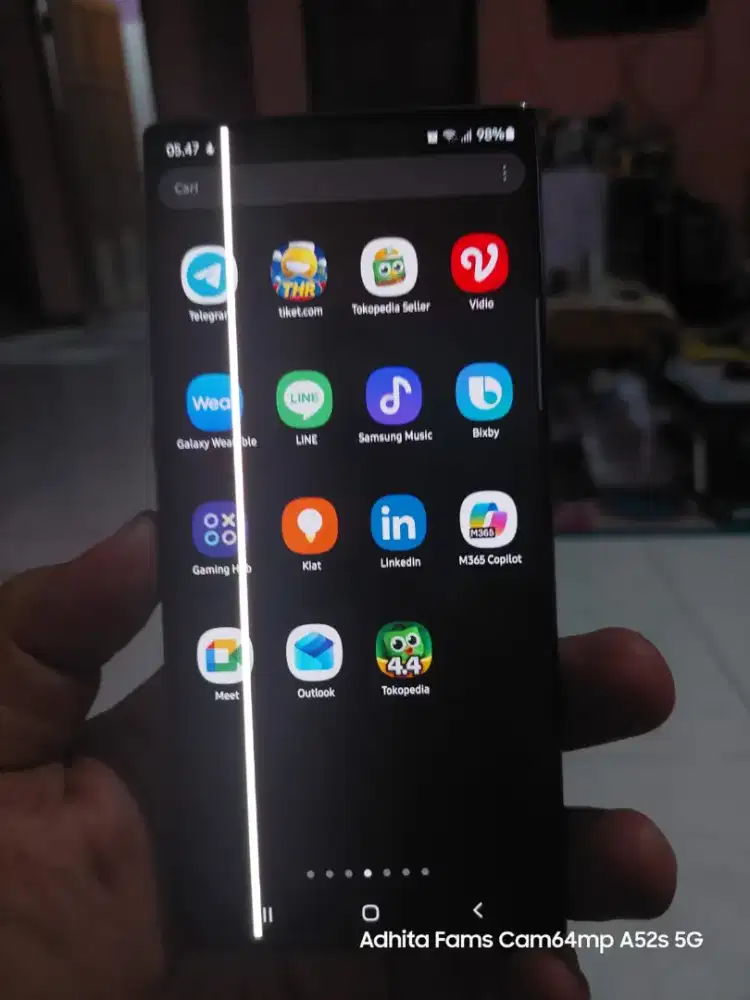 LCD & Frame Original Only Saja Samsung Note 10+ Minus Garis & Tompel