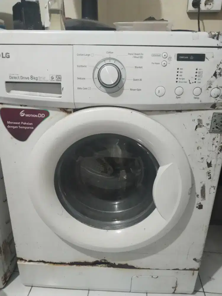 Jual mesin cuci LG normal body keropos Rewwin