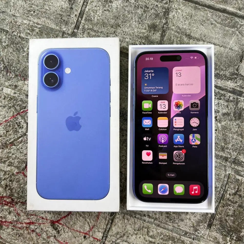 Iphone 16 basic 128 GB ibox pemakaian singkat