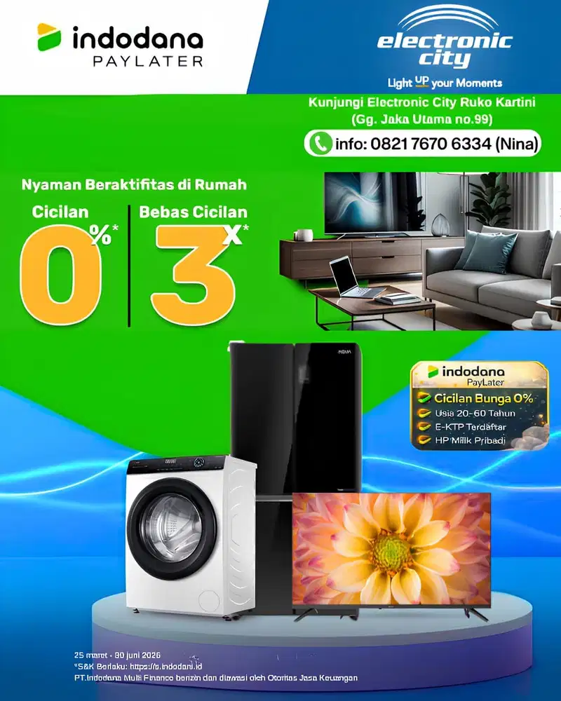 Kredit Indodana paylater tanpa DP bunga 0%