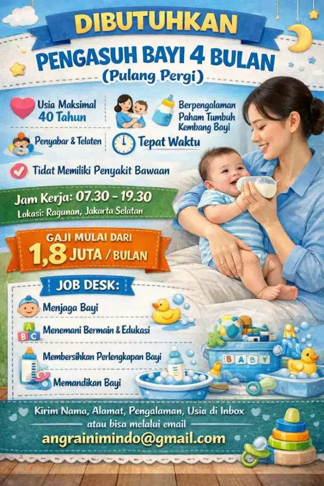 Pengasuh Bayi Usia 4 Bulan