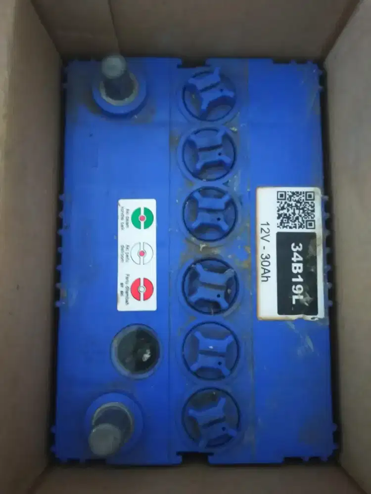 Aki mobil battery bekas type 3419L avanza xenia calya umur 1 tahun