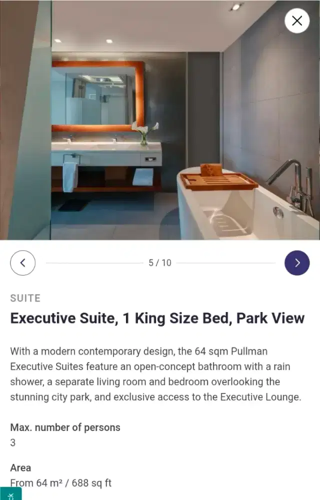 Voucher KAMAR SUITE PULLMAN CENTRAL PARK Jakarta dengan lounge access