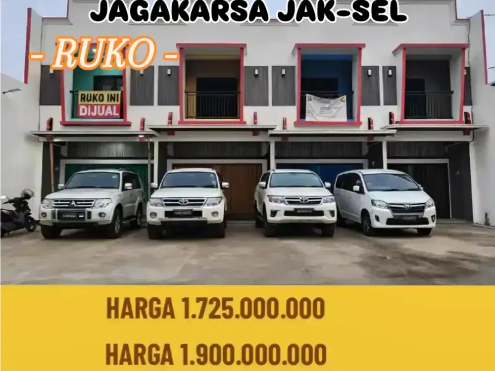 RUKO DIJUAL DIJAGAKARSA JAKARTA SELATAN
