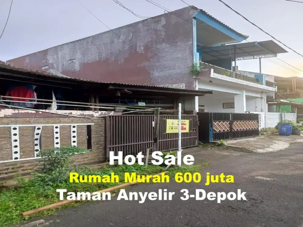 Rumah 600 juta blok depan Taman Anyelir 3 Kalimulya Depok