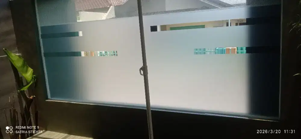 Sticker kaca taman sandblast unt jaga privacy & sedia kaca film juga