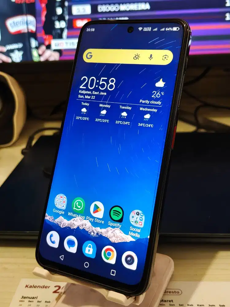 ZTE Nubia V60 Warna Black 256/8GB NFC Fullset Second Like New Gan