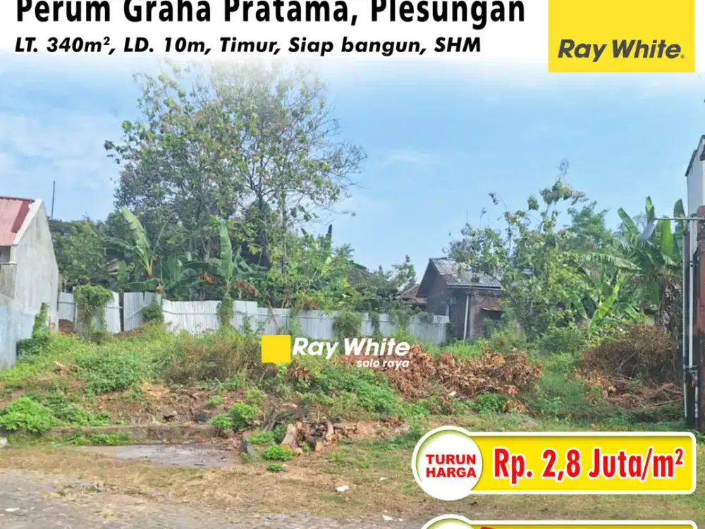Perumahan Graha Pratama Plesungan Gondangrejo Karanganyar tanah kavling dijual BU harga nego