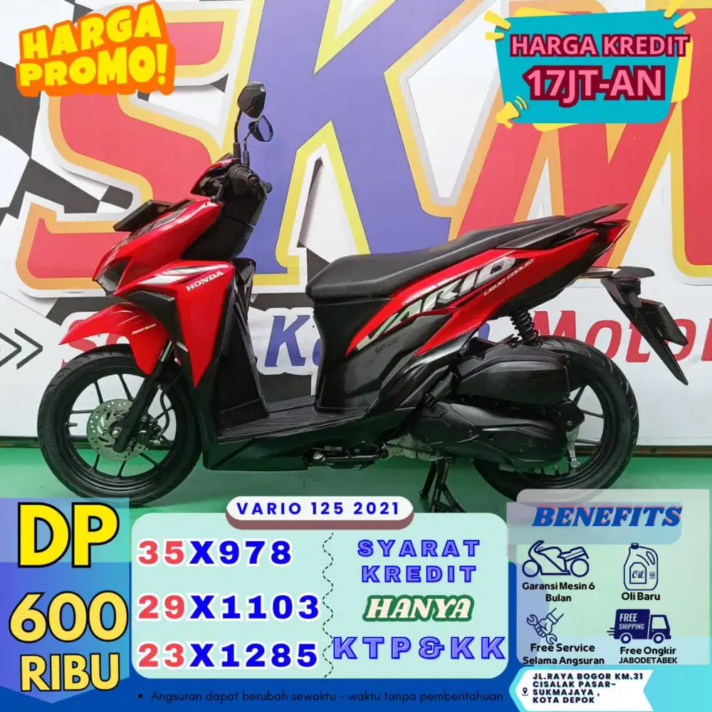 DP hanya 600rb Honda Vario125 2021 cash/credit