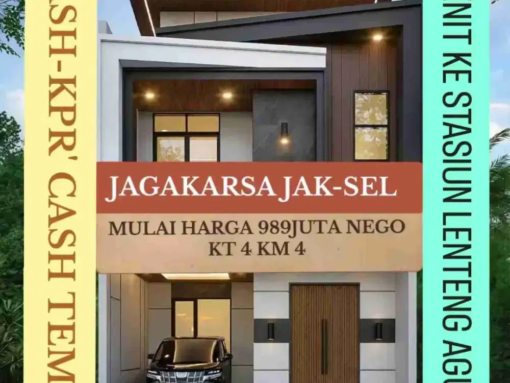 RUMAH CANTIK MULAI 989JUTAAN DIJAGAKARSA JAKARTA SELATAN