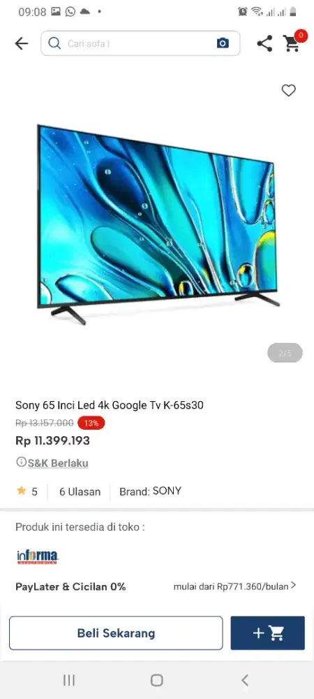 Sony google tv 65inch