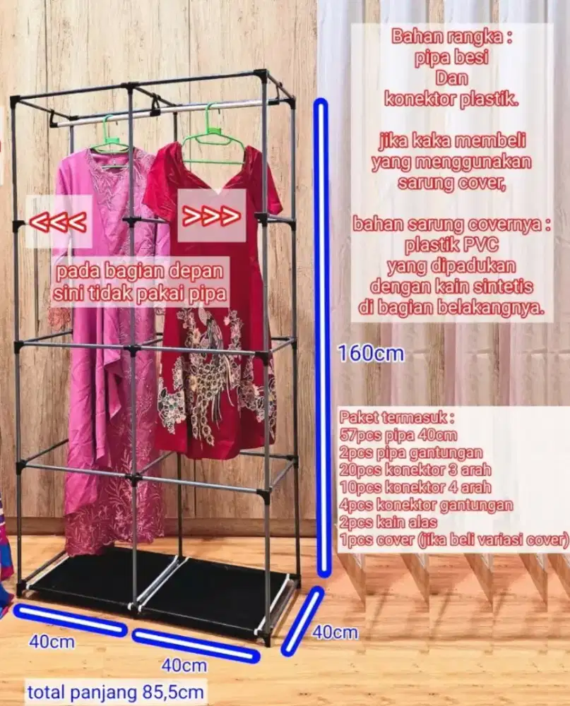 Lemari Gantung Plastik Transparan