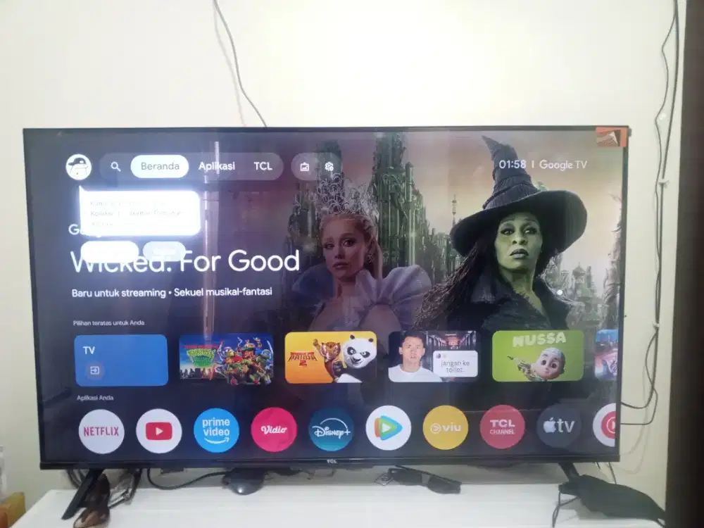 SmartTV TCL 43 Inch (Layar 4K)