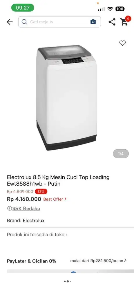 mesin cuci electrolux