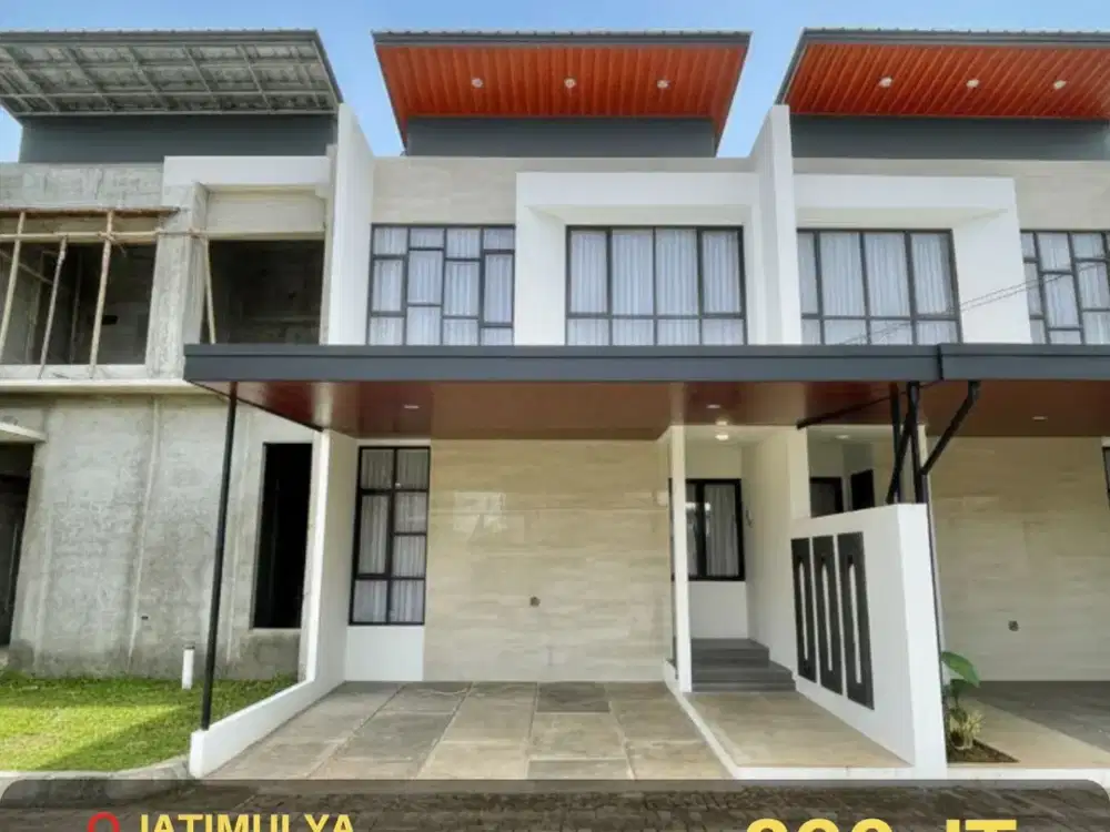 651 Rumah Modern 2 Lt Dekat Stasiun LRT dlm Perum Muslim di Bekasi