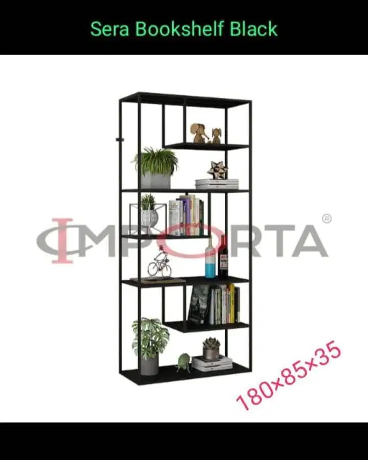 Rak Buku Lemari Hias Serbaguna Bahan Besi