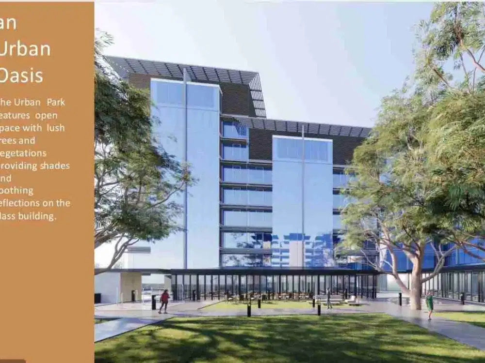 gedung baru dalam komplek perkantoran dekat tol di Jakarta barat