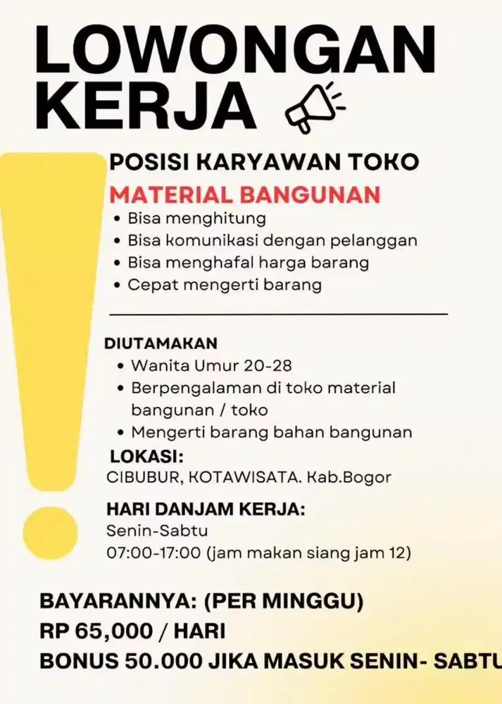 KARYAWAN TOKO BANGUNAN