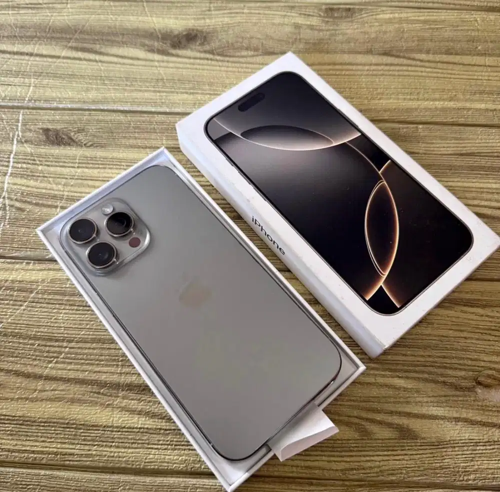 iPhone 16 Pro Max 256GB Garansi iBox April 2026 Natural Titanium BH 90