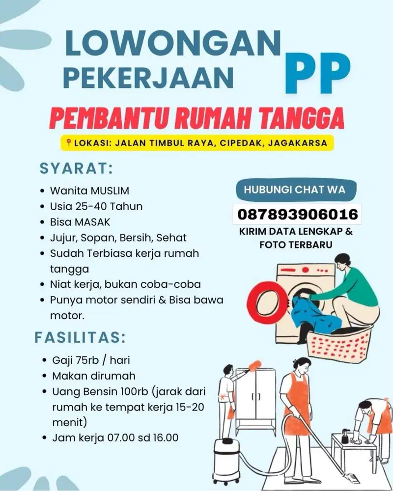 LOKER Posisi Pengasuh Anak / Nanny & Posisi Asisten Rumah Tangga (ART)