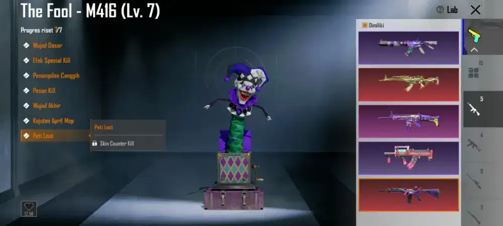 Jual akun PUBG pensi aman No HB cod