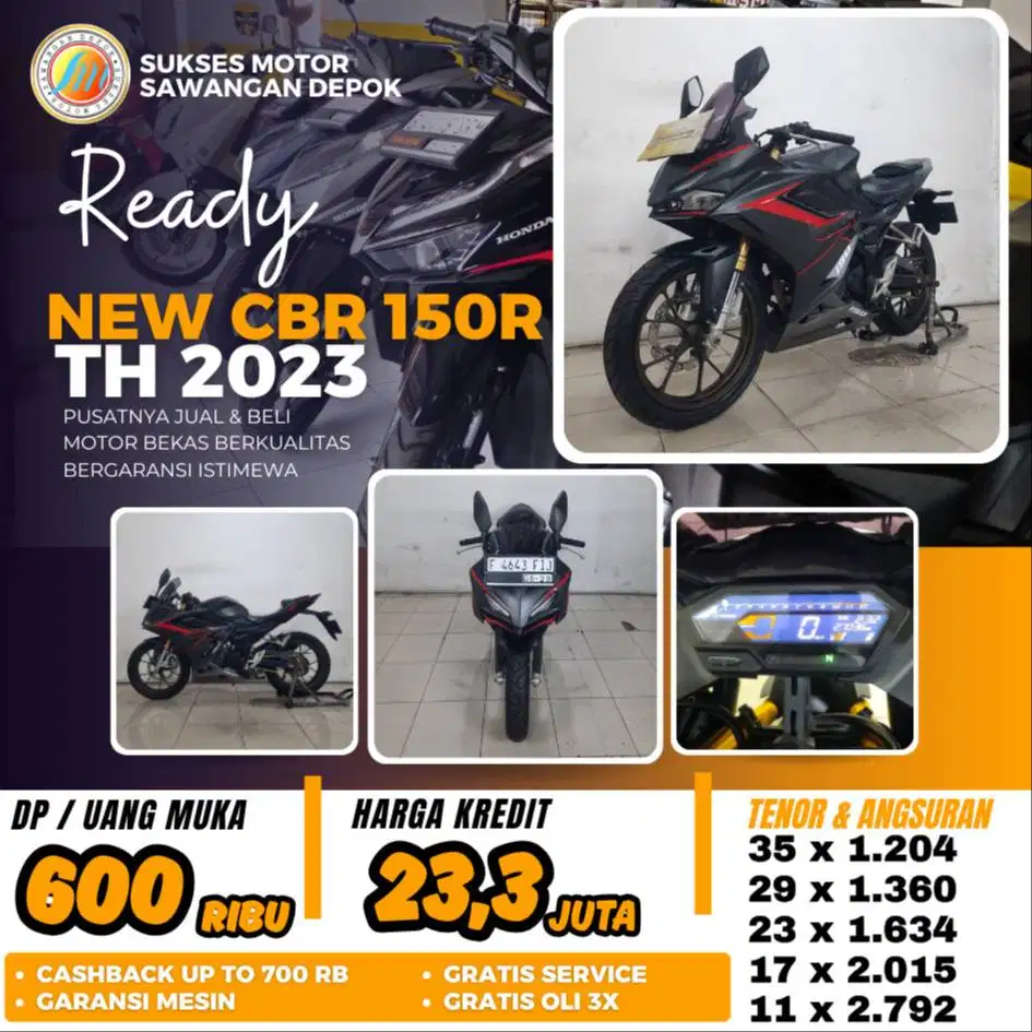 NEW CBR 150R LED TH 2023 UNIT MULUS ISTIMEWA BISA KREDIT SUKSES MOTOR