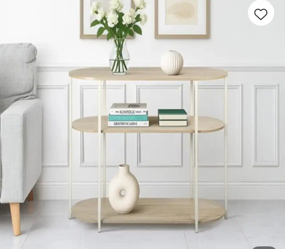 Meja sisi minimalis natural wooden