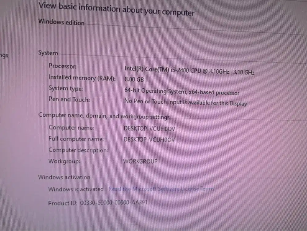 pc 1 set tinggal pakai