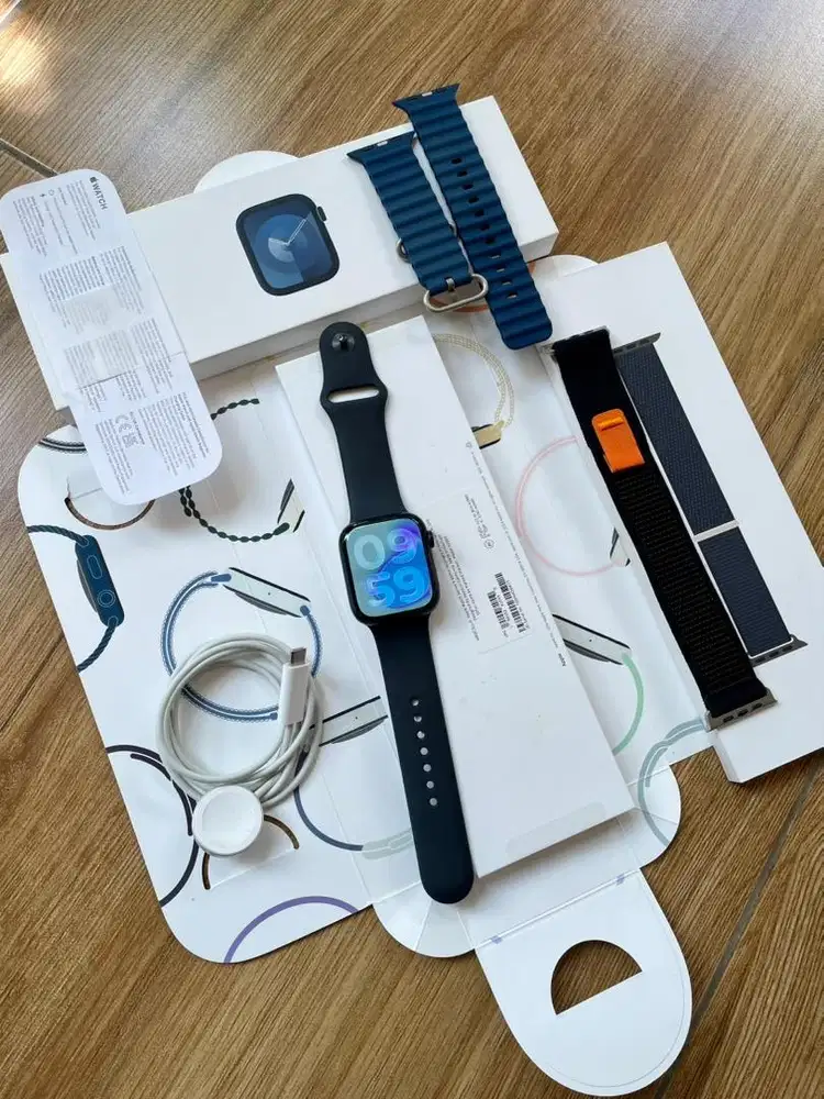 Apple Watch Series 9 45mm Resmi Fullset Ori Nomin