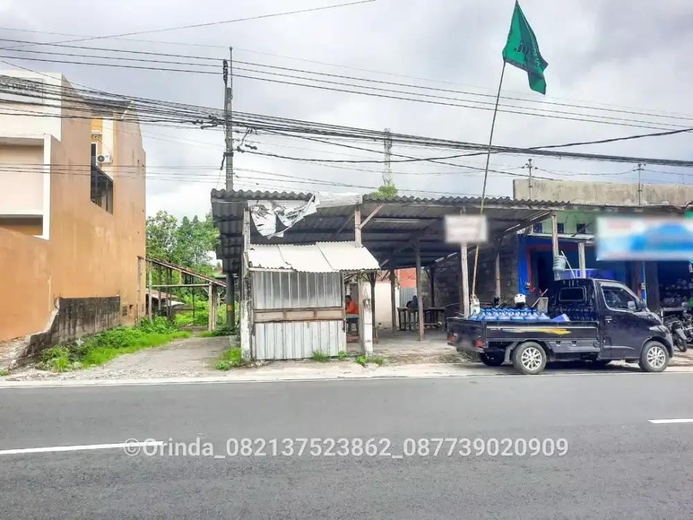 Tanah 593m2 Jl Kaliurang Km 14 Dekat UII Terpadu, Cocok Ruko Usaha