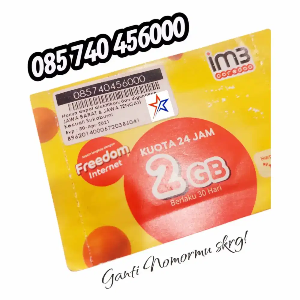 Nomor Cantik Indosat Reguler 456000
