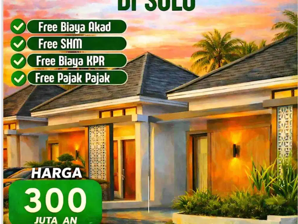 JUAL RUMAH BARU 343 JUTA di KADIPIRO SOLO Type 40/70