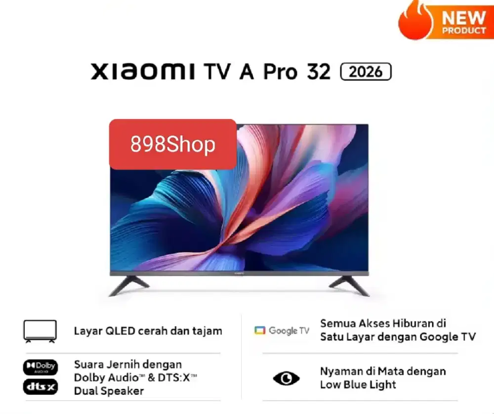 Xioami TV A PRO 32 QLED Google TV Android FullHD Dogital TV Resmi 3th