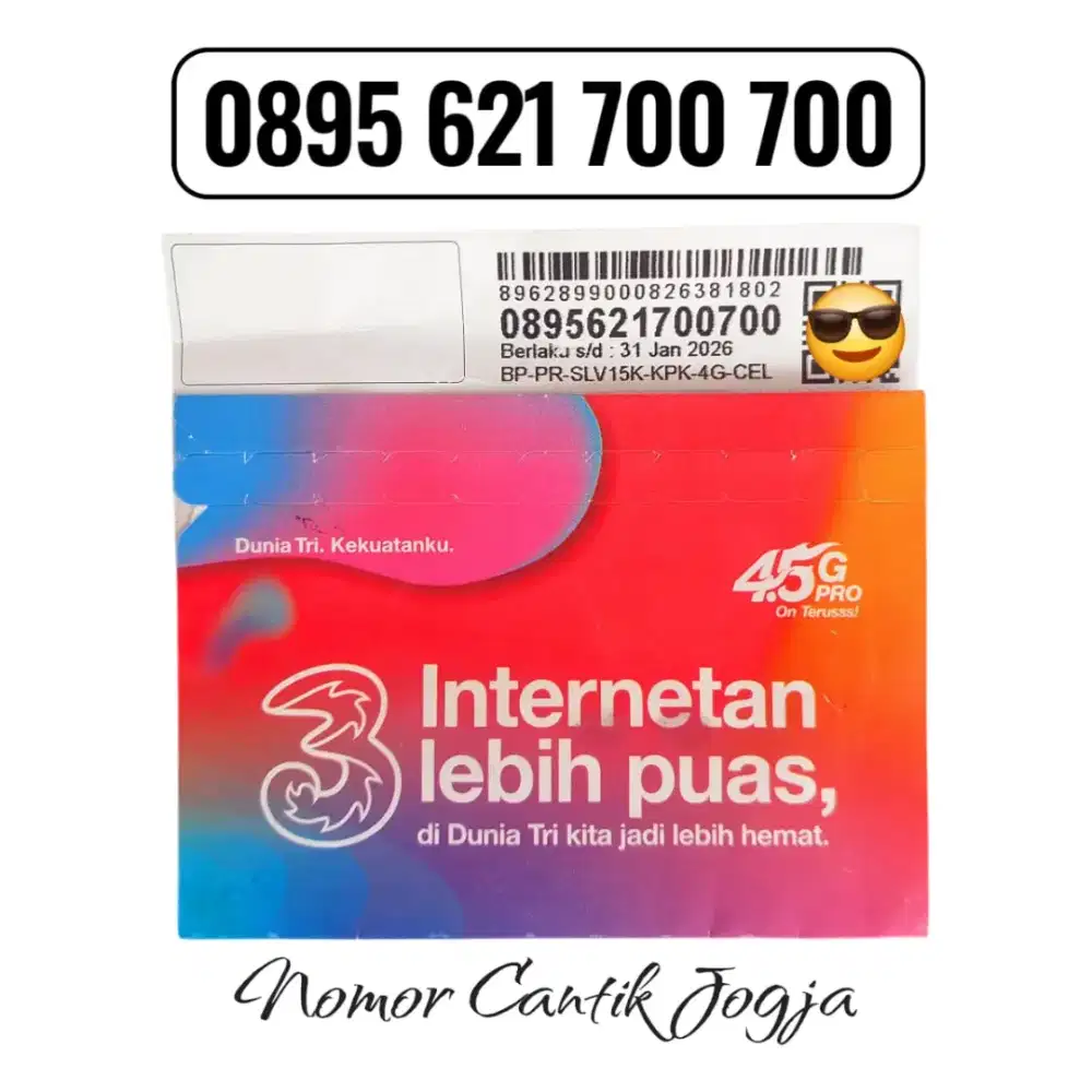 Nomor Cantik Kartu 3 Three 700700 Master