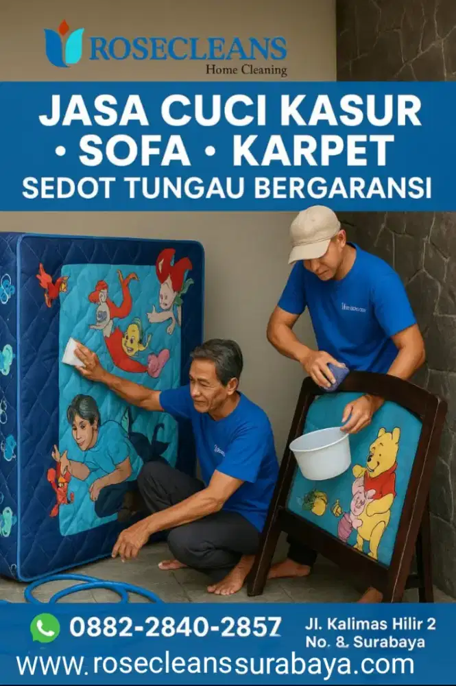 Jasa Cuci Kasur Sofa Karpet Sedot Tugau & Cleaning