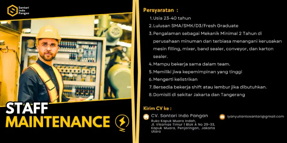 Lowongan Maintenance
