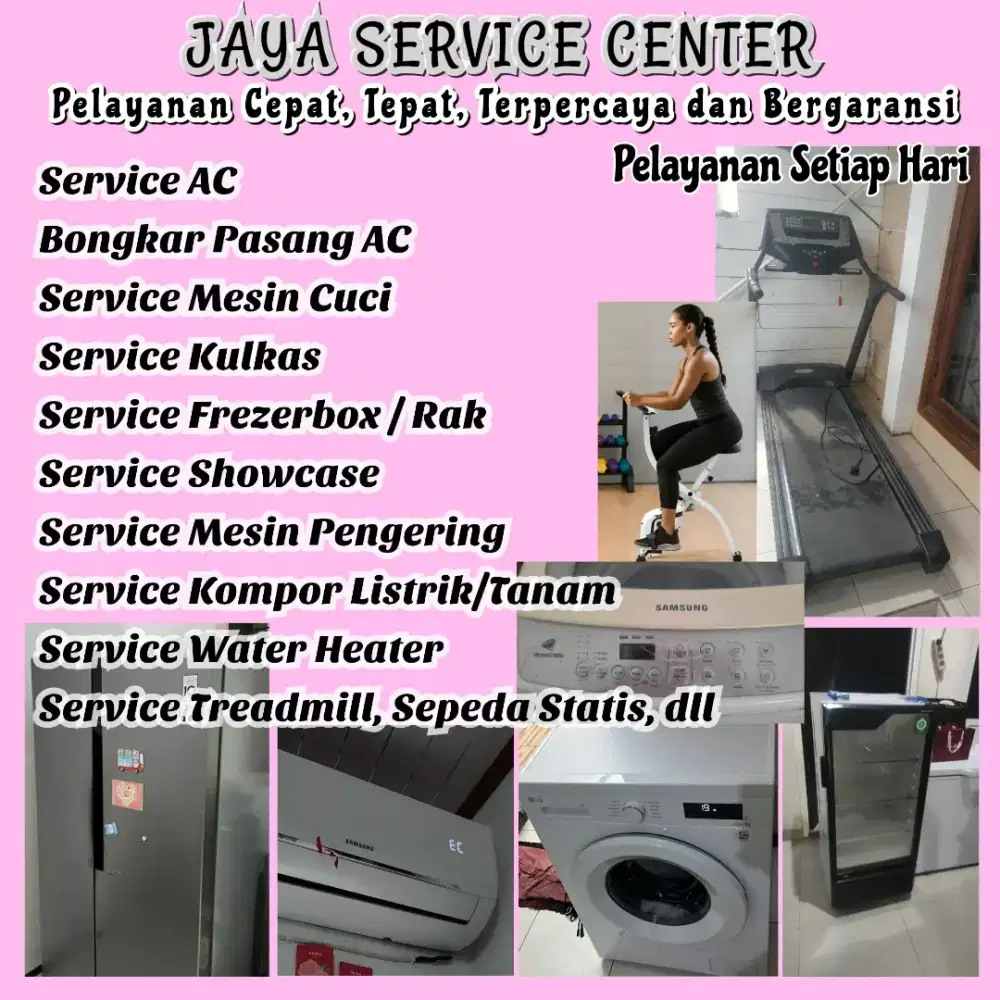 Service Mesin Cuci Kulkas Frezer Bongkar Pasang AC Servis AC Treadmill