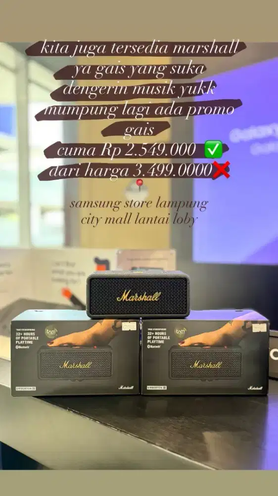 promo untuk marshal yang suka denger musik yuk lg turun harga