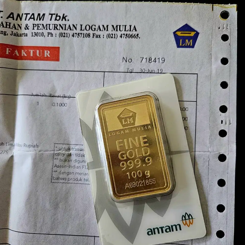 Emas Batangan ANTAM LM 100 gr