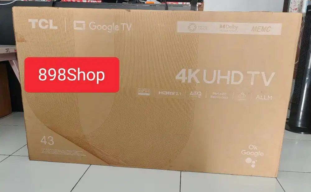 TCL LED TV 43 Google TV Android 4K UHD Digital TV Hdr10 Voice Control