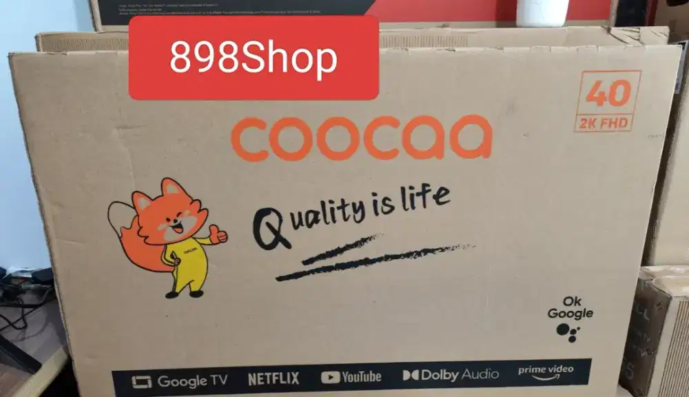 Coocaa LED TV 40 Google TV Android FullHD Digital TV Dolby Resmi 3th