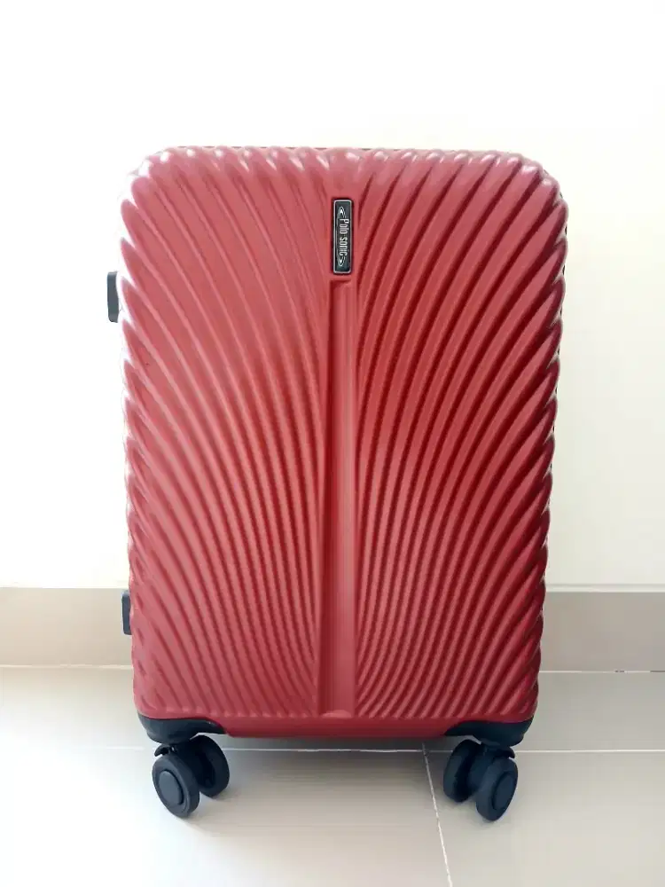 Koper cabin 20 inch Polo Sonic merah marun, bekas