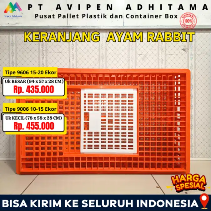 Keranjang Ayam Rabbit Untuk Ayam Potong Kualitas Industri Bandung