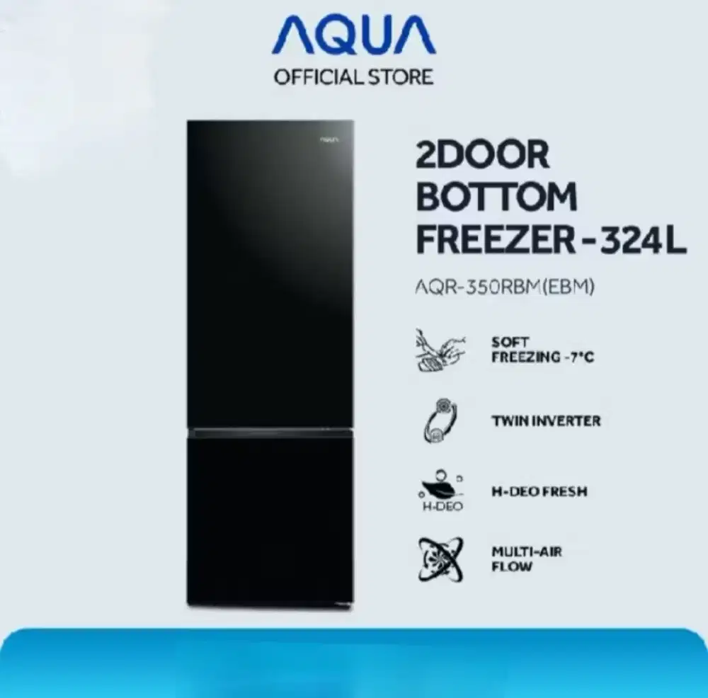 KULKAS 2 PINTU AQUA AQR-350RBM(EBM)