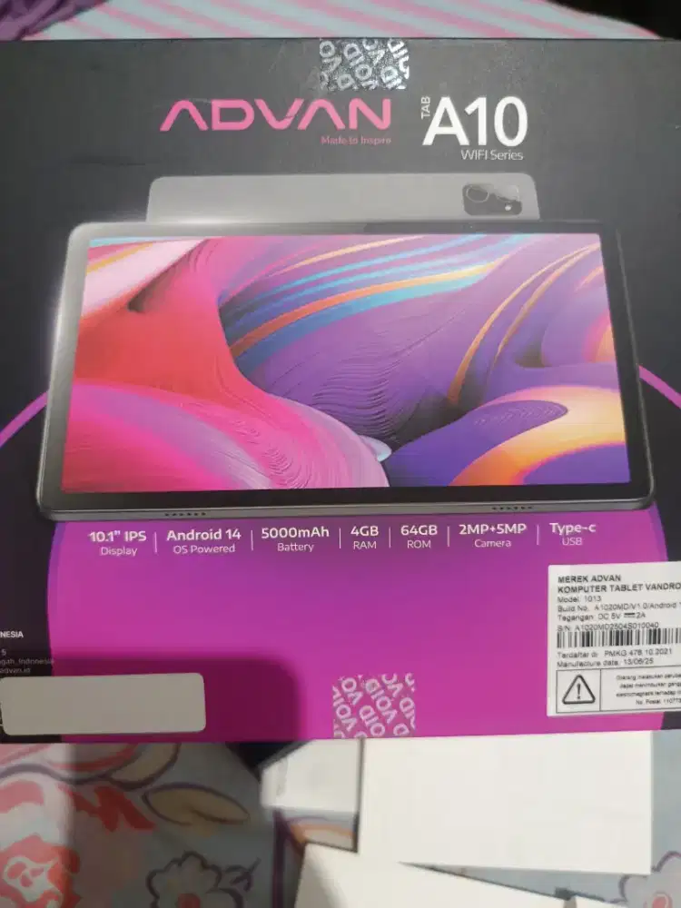 tablet advan A10 wifi mulus fullset