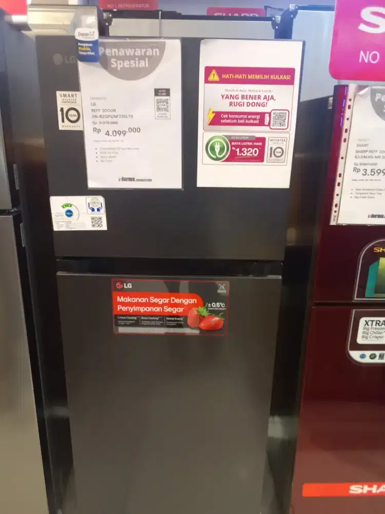 Kulkas 2 pintu LG (Bisa Cicilan)