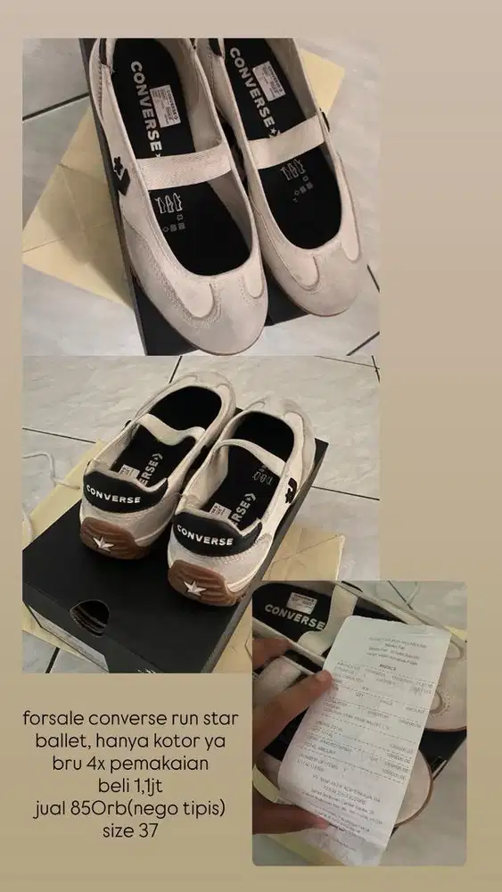 converse run star ballet size 37