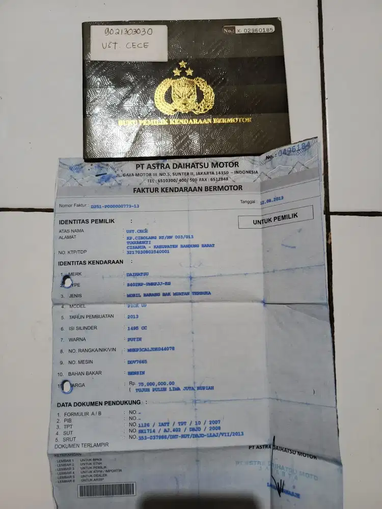 Daihatsu Gran max 2013 Bensin