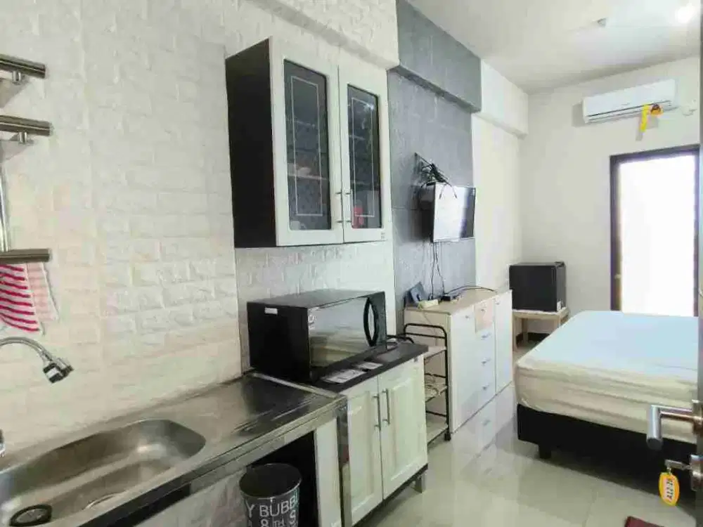 Dijual Murah Full Furnished Apartemen Amega Crown Dekat Sekolah Pelayaran